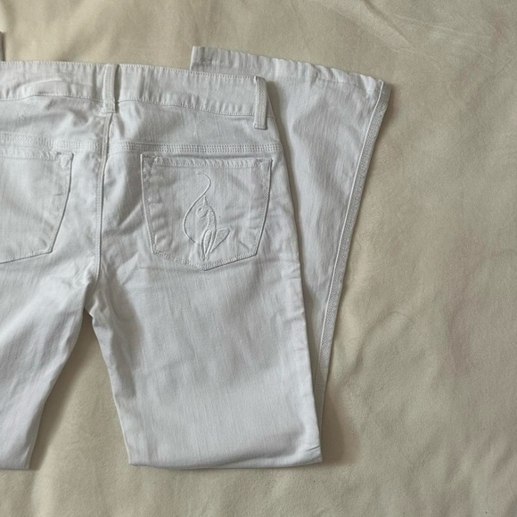 Y2k 90s Baby Phat White Bootcut Pants Size 7 - Picture 3 of 8